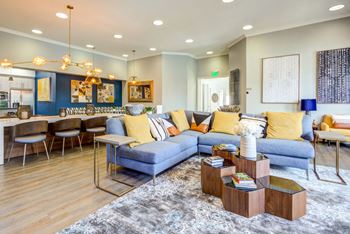 Clubhouse with kitchen and lounge area